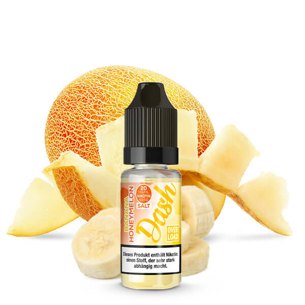 DASH - LIQUIDS OVERLOAD Banana Honeymelon Nikotinsalz Liquid 10ml – Liquid Flasche Produktfoto