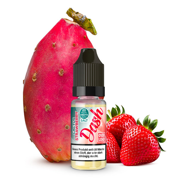 DASH LIQUIDS OVERLOAD - Cactus Strawberry - Nikotinsalz Liquid 10ml – Liquid Flasche Produktfoto