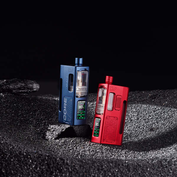 DotMod dotApollo Kit in blue and red colors, showcasing elegant design and modern features on a textured background.