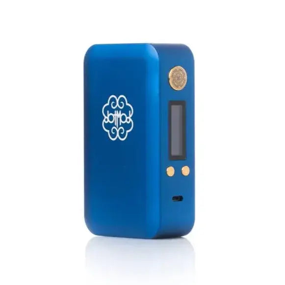 Dotmod dotBox 200 Watt Box Mod in blue finish, showcasing elegant design and advanced dotChip technology.