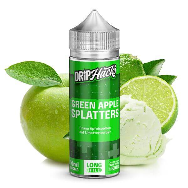 DRIP HACKS - Green Apple Splatters - 10 ml Aroma - Haus des Dampfes