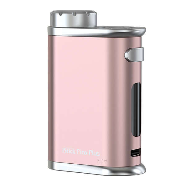 Eleaf iStick Pico Plus Akkuträger in rosa, leistungsstark mit bis zu 75 Watt für individuelles Dampfen.