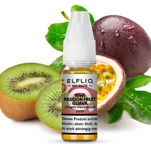 ELFBAR ELFLIQ Kiwi Passion Fruit Guava Nikotinsalz Liquid 10 ml - Haus des Dampfes