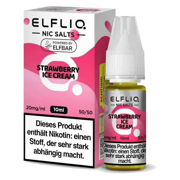 ELFBAR ELFLIQ - Strawberry Ice Cream Nikotinsalz Liquid 10 ml - Haus des Dampfes