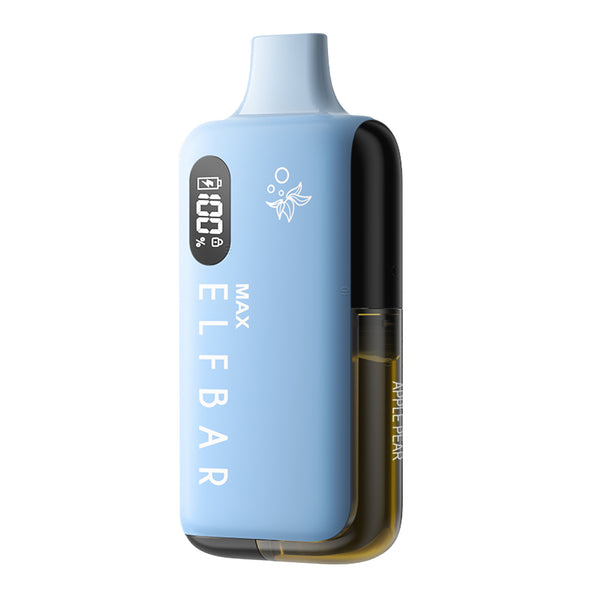 Elfbar Max Kit in blue, compact pod system designed for 10ml nicotine salt liquids, ideal for beginners.
