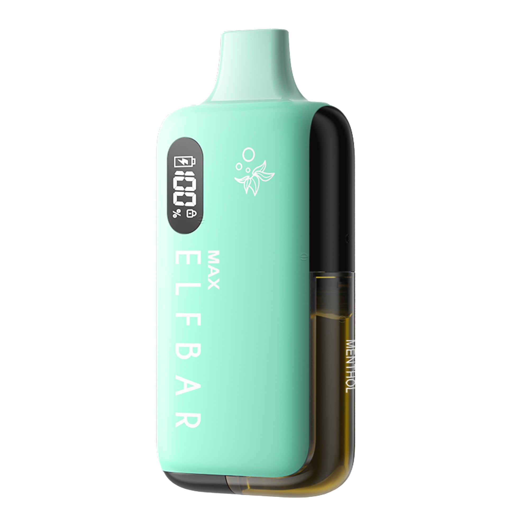 Elfbar Max Kit in mint green, compact pod system for 10ml nicotine salt liquids, perfect for on-the-go vaping.
