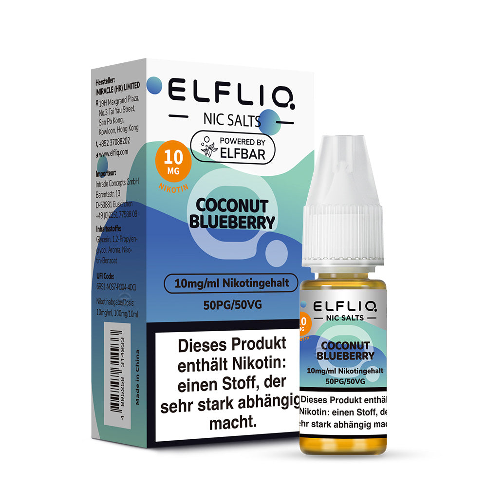 ELFBAR ELFLIQ Coconut Blueberry Nikotinsalz Liquid