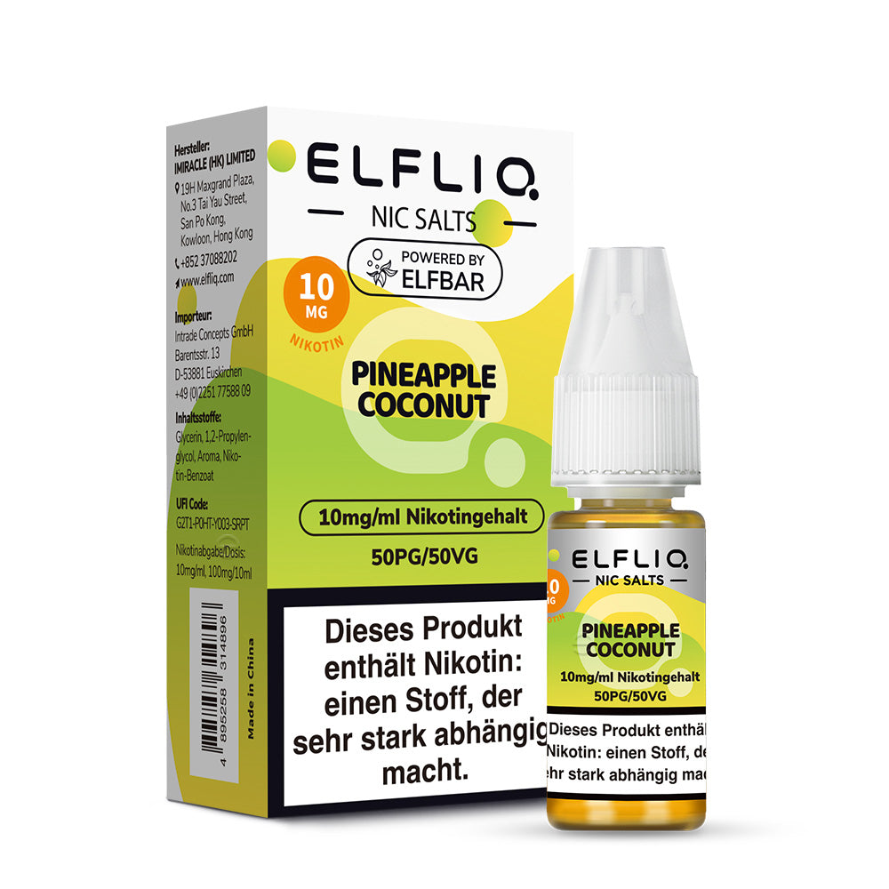 ELFBAR ELFLIQ Pineapple Coconut Nikotinsalz Liquid