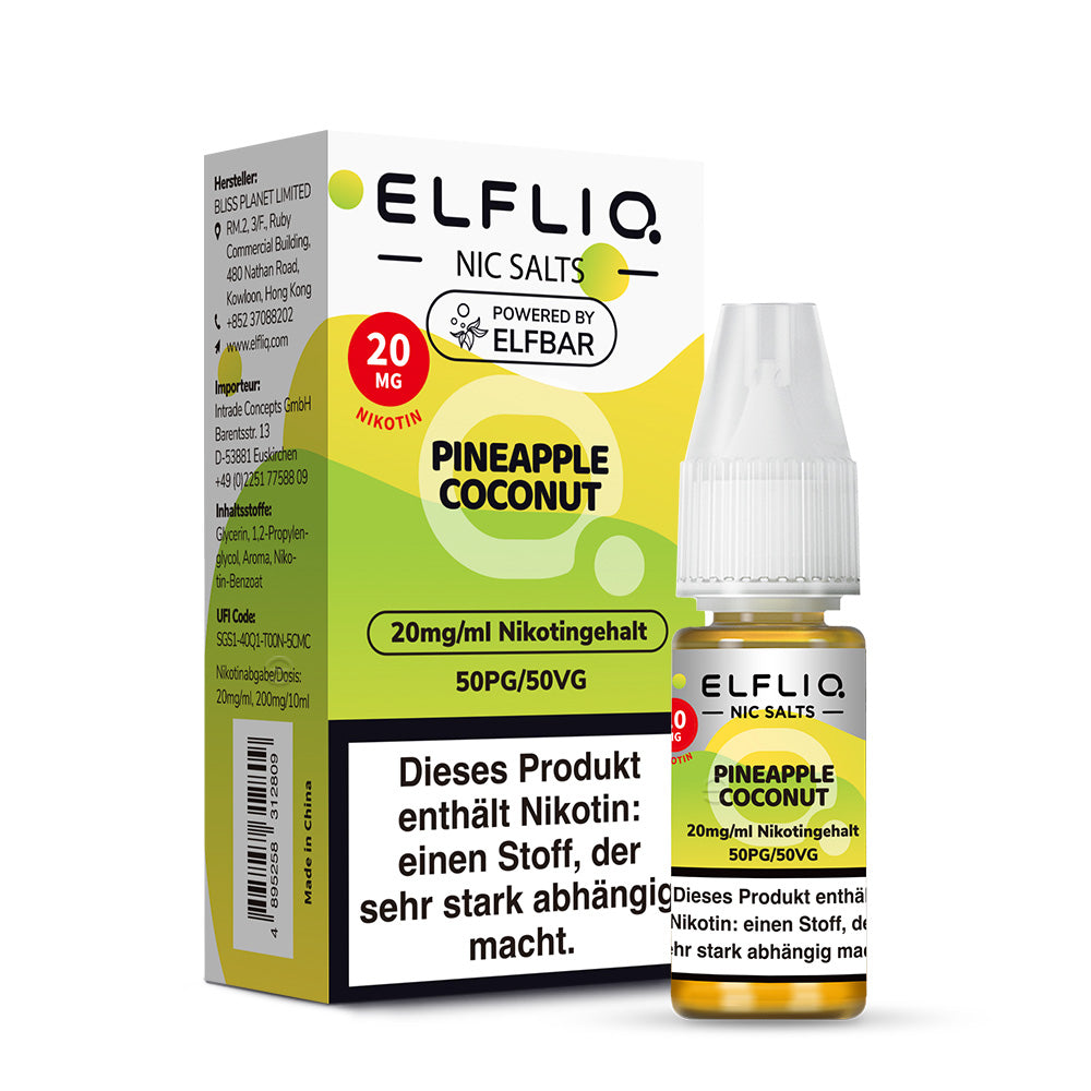 ELFBAR ELFLIQ Pineapple Coconut Nikotinsalz Liquid