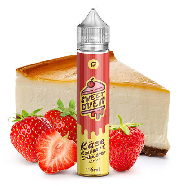 FLAVORVERSE - SWEET OVEN Käsekuchen mit Erdbeeren Aroma 6ml – Aroma Flasche Produktfoto