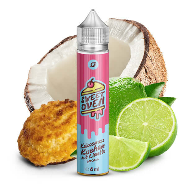 FLAVORVERSE - SWEET OVEN Kokosnuss Kuchen mit Limette Aroma 6ml – Aroma Flasche Produktfoto