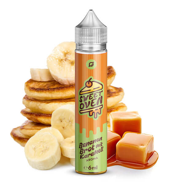 FLAVORVERSE - SWEET OVEN Bananen Brot mit Karamell Aroma 6ml – Aroma Flasche Produktfoto