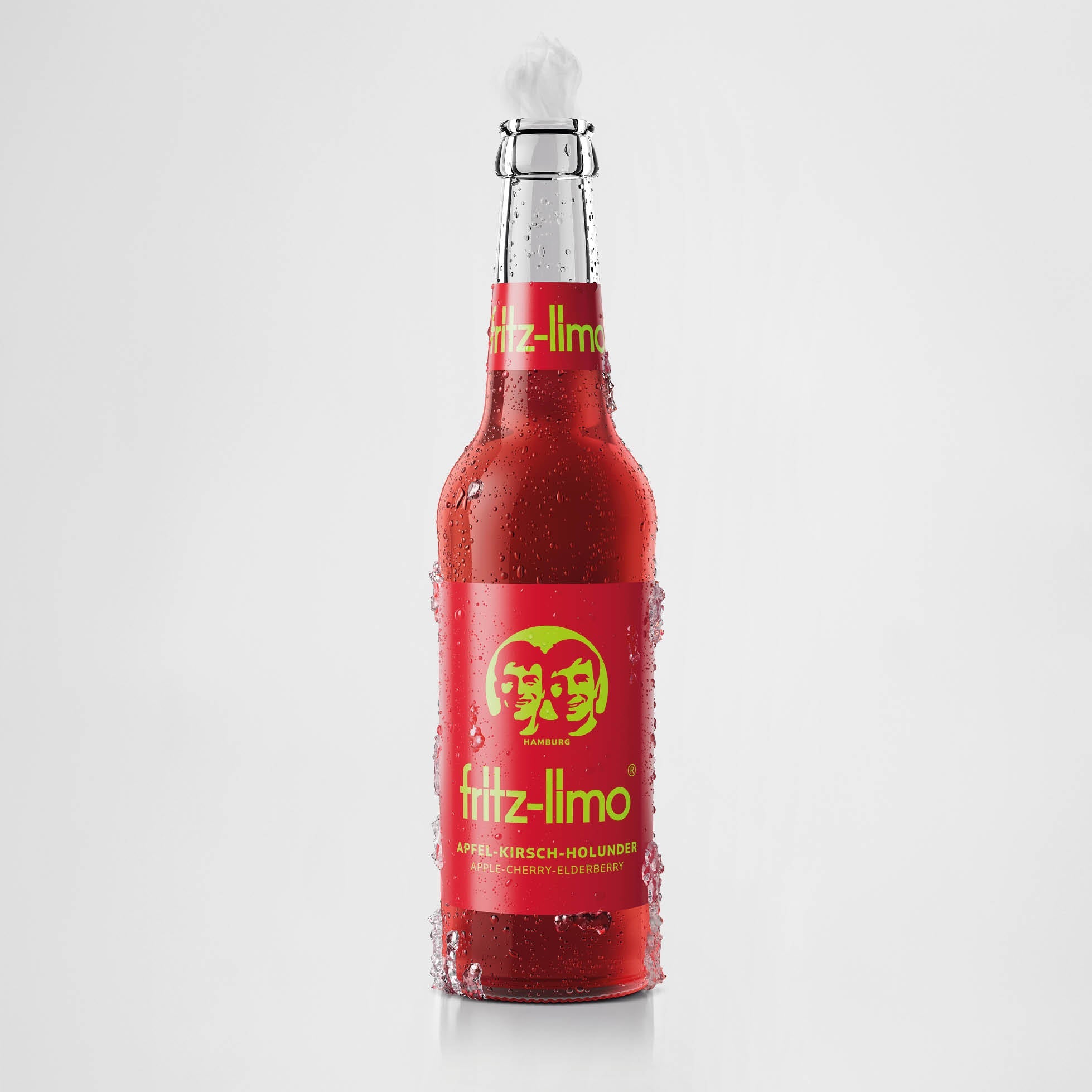 fritz-limo Apfel-Kirsch-Holunder in der 0,33-l-Mehrwegflasche