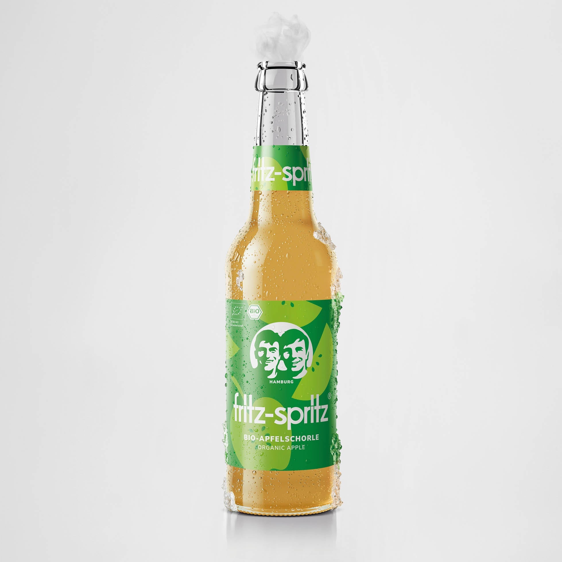 fritz-spritz Bio-Apfelschorle in der 0,33-l-Mehrwegflasche
