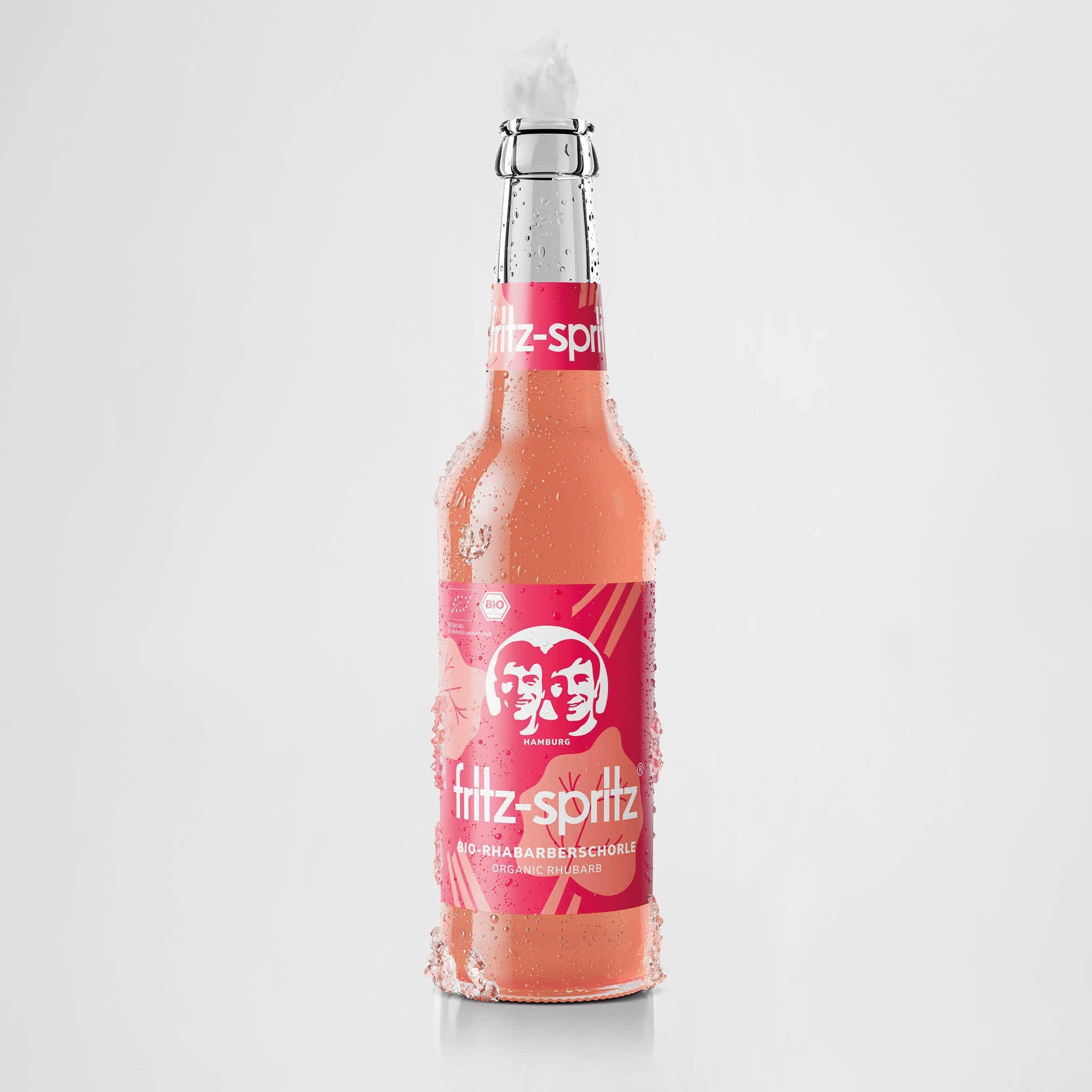 fritz-spritz Bio-Rhabarberschorle in der 0,33-l-Mehrwegflasche