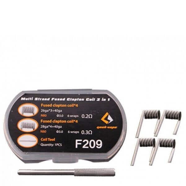 Geekvape - 8x Multi Strand Fused Clapton Coil 2 in 1 - F209 - Haus des Dampfes