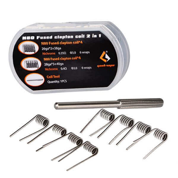 Geekvape - 8x N80 Fused Clapton Coil 2 in 1 - F203 - Haus des Dampfes