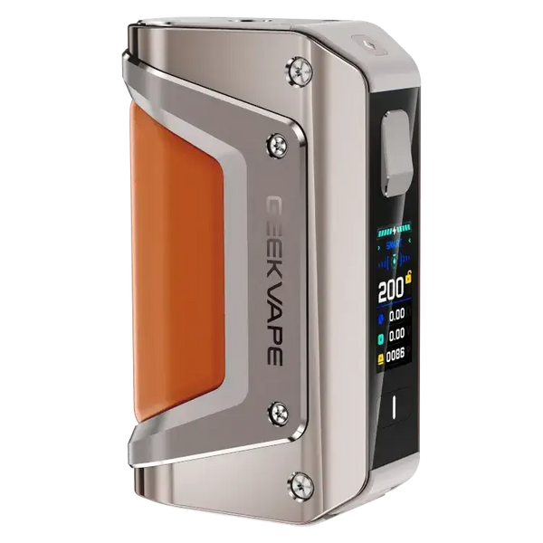 GeekVape Aegis Legend 3 mod, 200 Watt vape device with a durable design and vibrant OLED display.