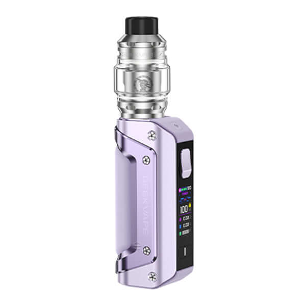 GeekVape Aegis Solo 3 Kit in purple, showcasing the mod and Z Subohm tank for a premium vaping experience.