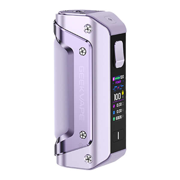 Geekvape Aegis Solo 3 Mod in purple, featuring a compact design and advanced display technology.