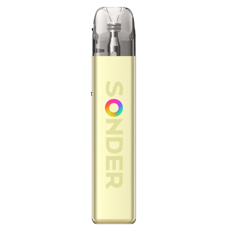 Geekvape Sonder Q2 E-Zigarette in gold, compact design with user-friendly features for an enhanced vaping experience.