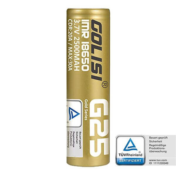 Golisi - 18650 20A 2500 mAh - Haus des Dampfes