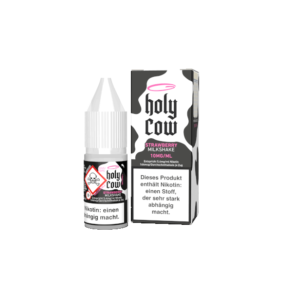 Holy Cow - Strawberry Milkshake Nikotinsalz 10ml - Haus des Dampfes
