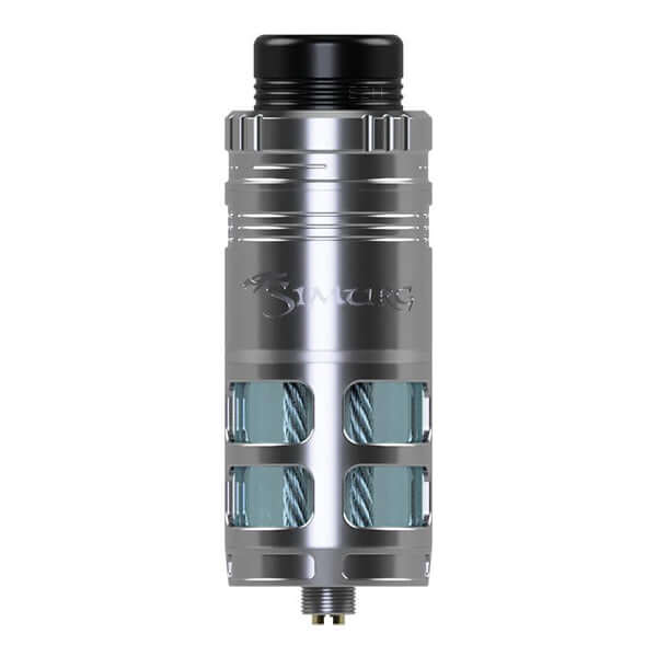 IMIST Simurg V2 RTA Selbstwickler Tank in Silber, ideal für Dampfer mit präziser Airflow-Kontrolle.