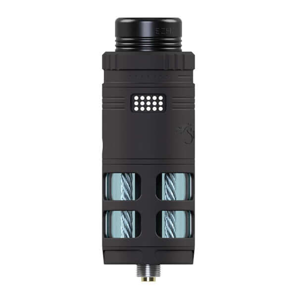 IMIST Simurg V2 RTA Selbstwickler Tank in Schwarz mit präziser Airflow-Kontrolle und innovative Wickeldeck.