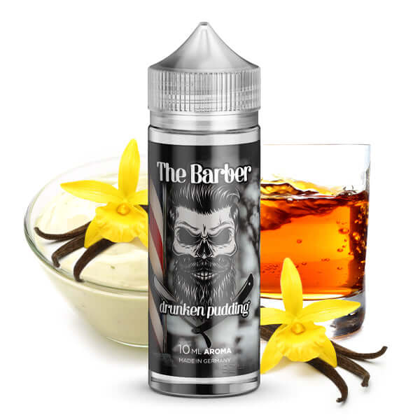The Barber by Kapka's Flava – Drunken Pudding Aroma with vanilla, rum, and dessert elements.