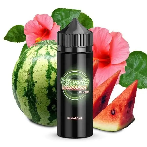 Kirschlolli Wassermelone Hibiskus Aroma 10ml mit frischen Wassermelonen und Hibiskusblüten, fruchtig-blumiges Dampferlebnis.