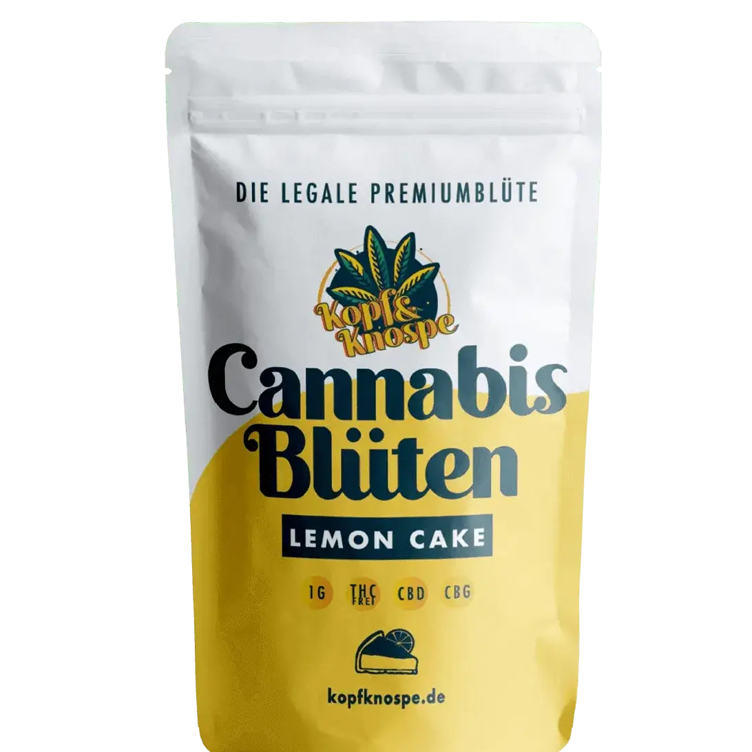 Kopf & Knospe - Lemon Cake CBD - Cannabis Blüten - 0% THC - 1g - Haus des Dampfes