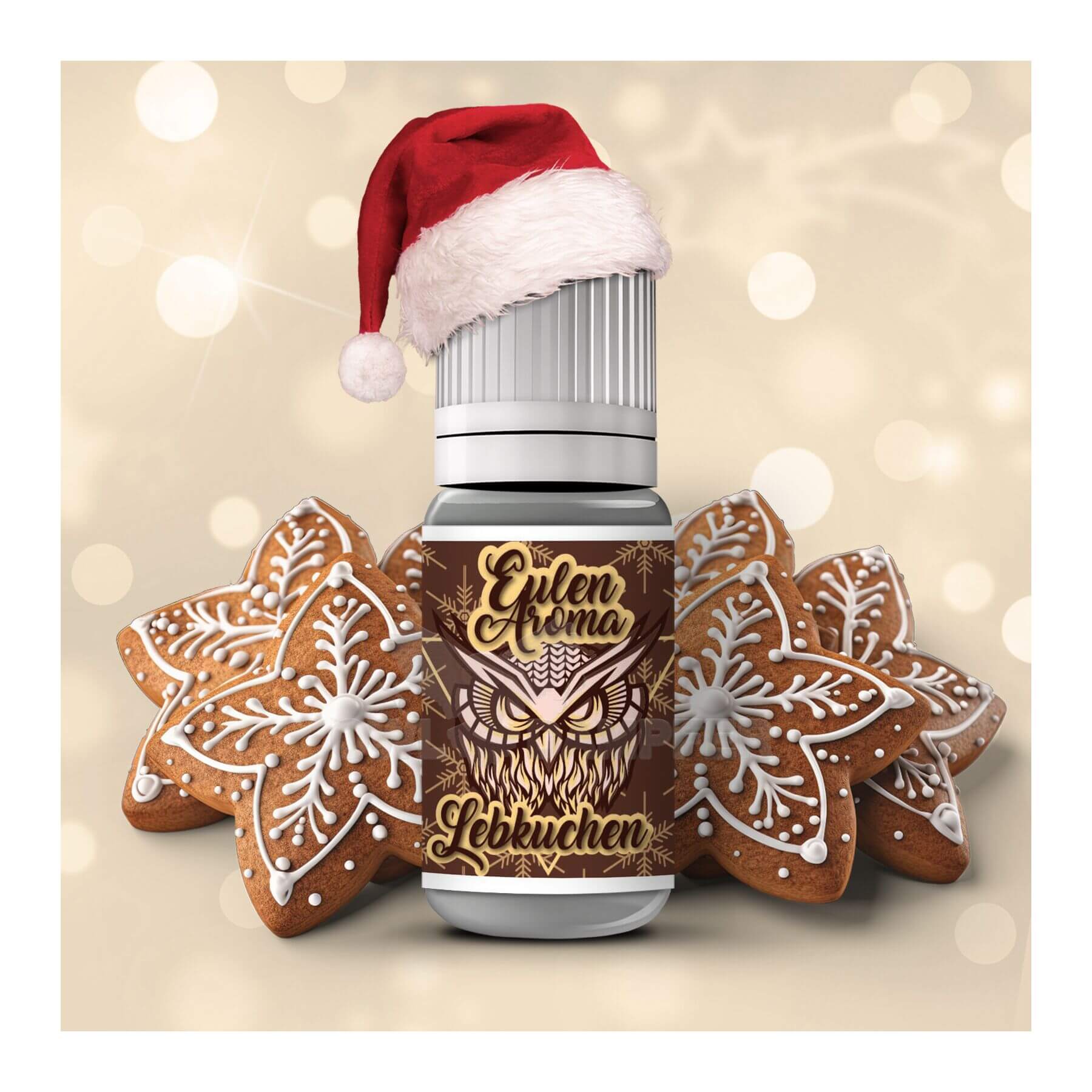 OWL SALT Weihnachtedition Nikotinsalzliquid mit Lebkuchen und Weihnachtsmütze als festliches Dampferlebnis.