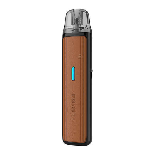Lost Vape Ursa Nano S2 Pod Kit in brown and black ergonomic design for portable vaping.