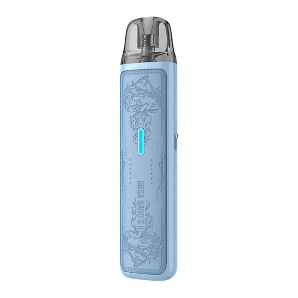 Lost Vape URSA Nano S2 Pod Kit in blue, a compact and ergonomic vaping device for on-the-go users.
