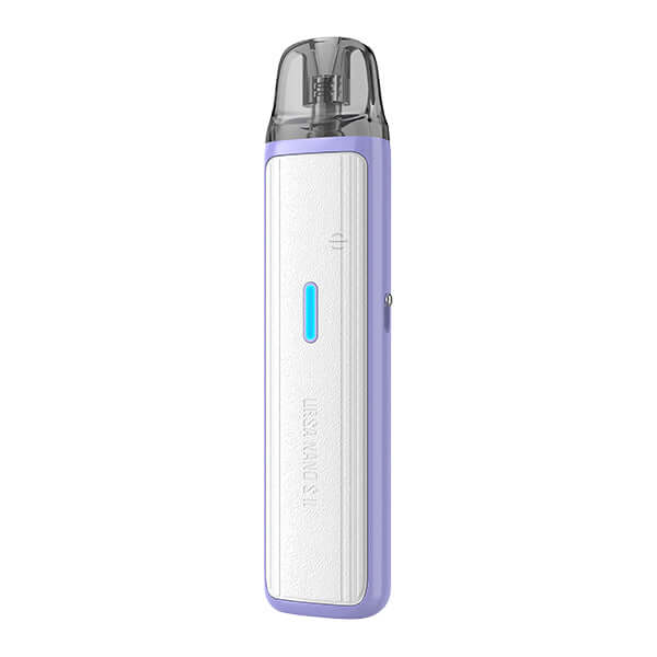 Lost Vape Ursa Nano S2 Pod Kit in purple and white, compact and ergonomic design for vaping on the go.