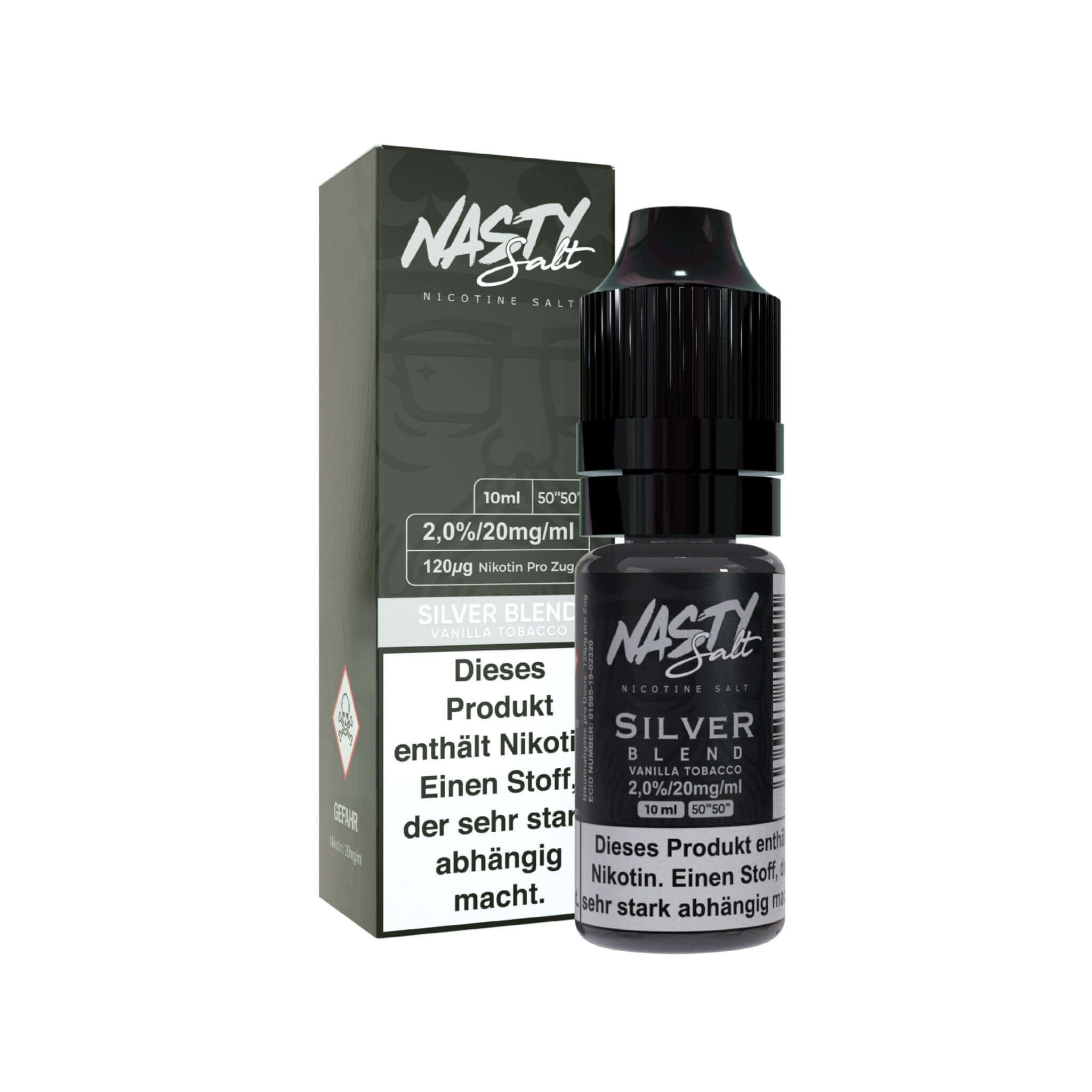Nasty Salt - SILVER BLEND - 20 mg Nikotinsalz - 10 ml - Haus des Dampfes