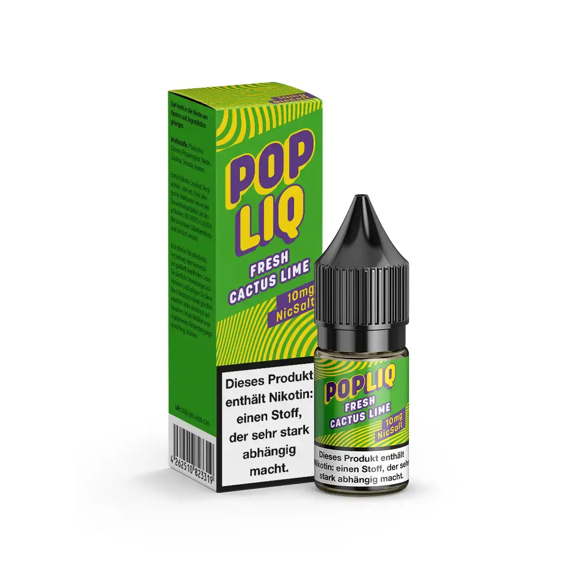 *NEU* PopLiq - Fresh Cactus Lime Nikotinsalz 10ml – Nikotin Shot Produktfoto