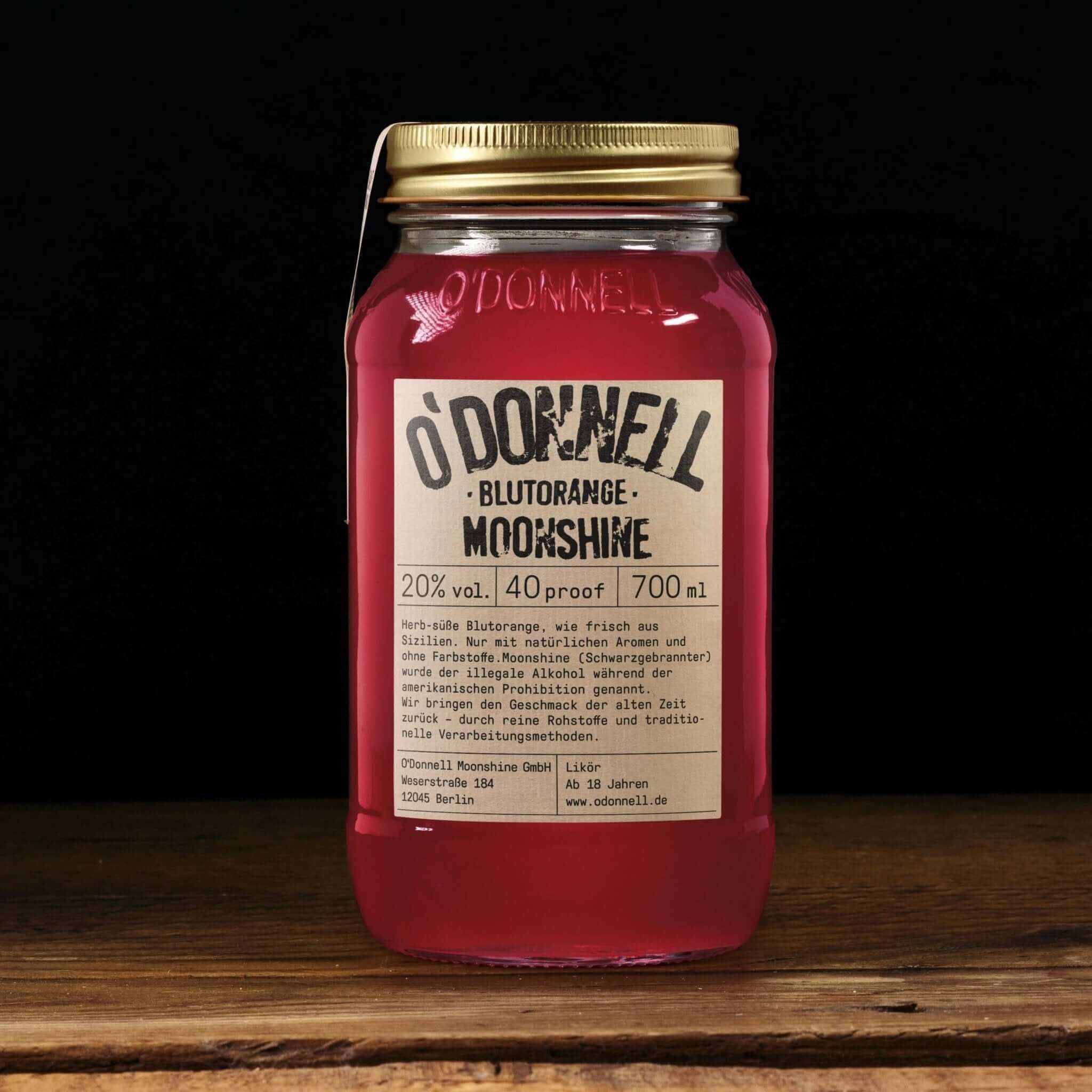 O´Donnel Moonshine - Blutorange - Blutorangenlikör - 700 ml - Haus des Dampfes
