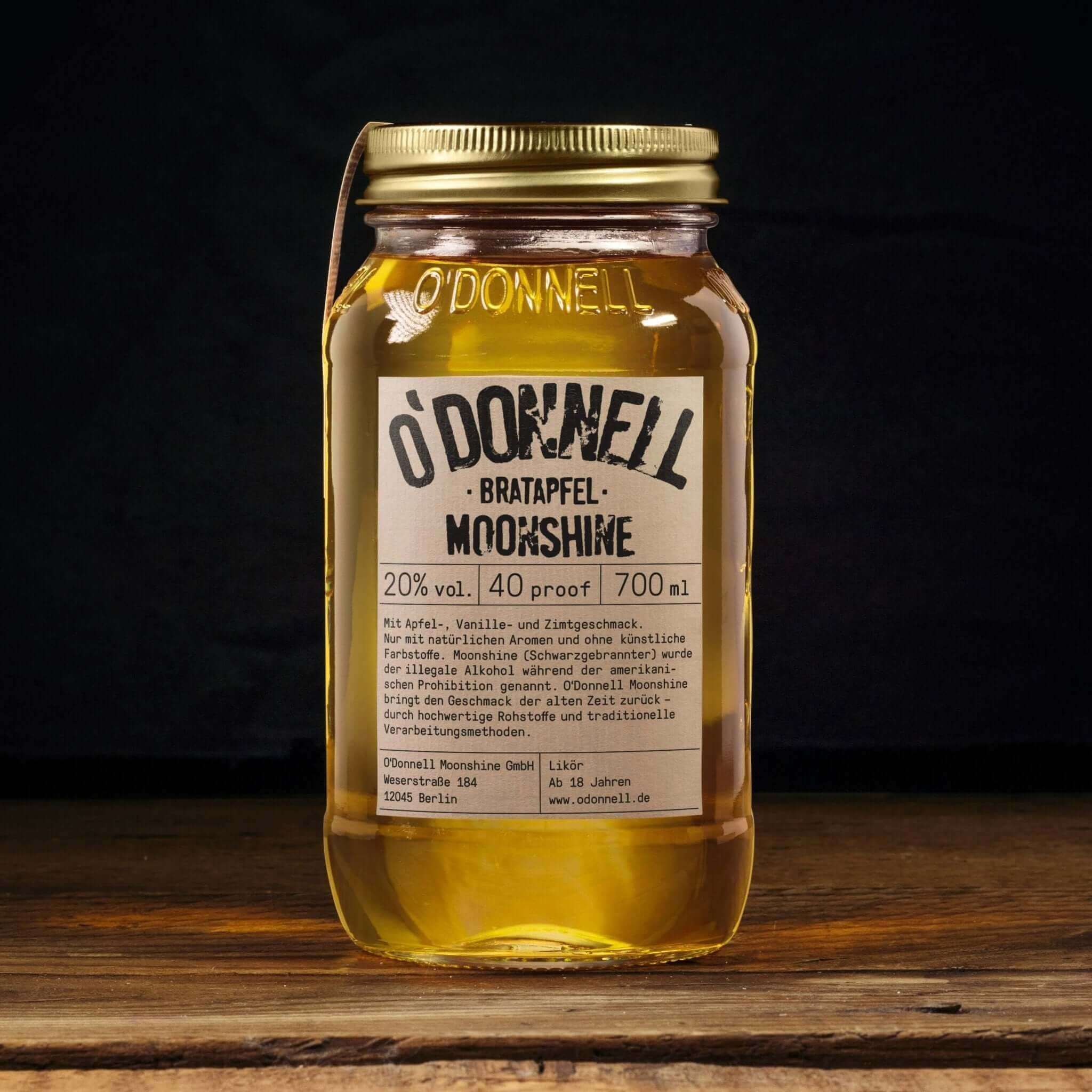 O´Donnel Moonshine - Bratapfel - Likör - 700 ml - Haus des Dampfes