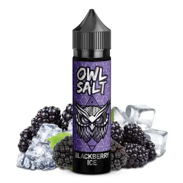 OWL Salt Longfill Aroma Blackberry Ice 10ml with blackberries and ice for a fresh, fruity vaping experience.