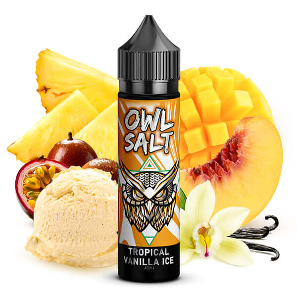 OWL Salt - Tropical Vanilla Ice Longfill Aroma 10 ml – Aroma Flasche Produktfoto