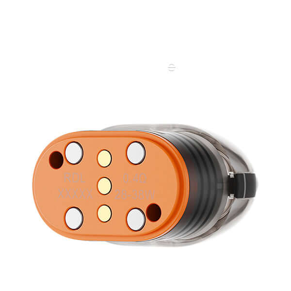 OXVA VPRIME Pod Tank with RDL 0.4 Ohm resistance for enhanced vapor and flavor production.