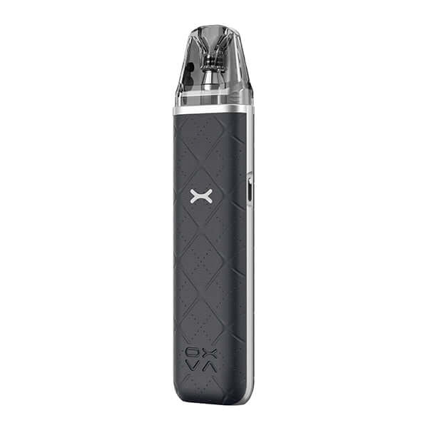 OXVA Xlim Go Pod Kit in sleek black design, perfect for MTL and RDL vaping with ergonomic features.
