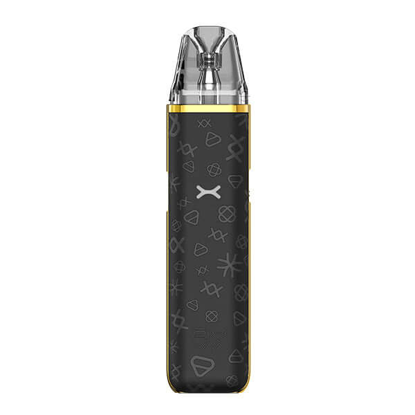 OXVA Xlim Go Pod Kit - kompaktes Pod-System für MTL und RDL Dampfen, ergonomisches Design in Schwarz und Gelb.