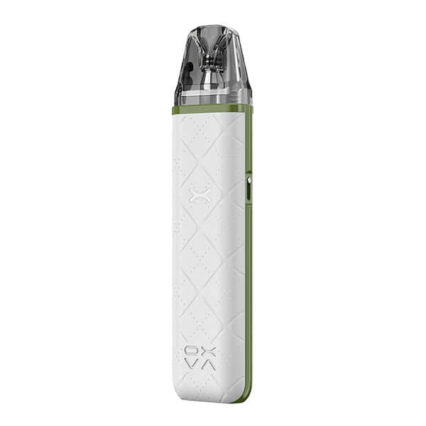 OXVA Xlim Go Pod Kit in sleek white and green design, perfect for MTL and RDL vaping on the go.