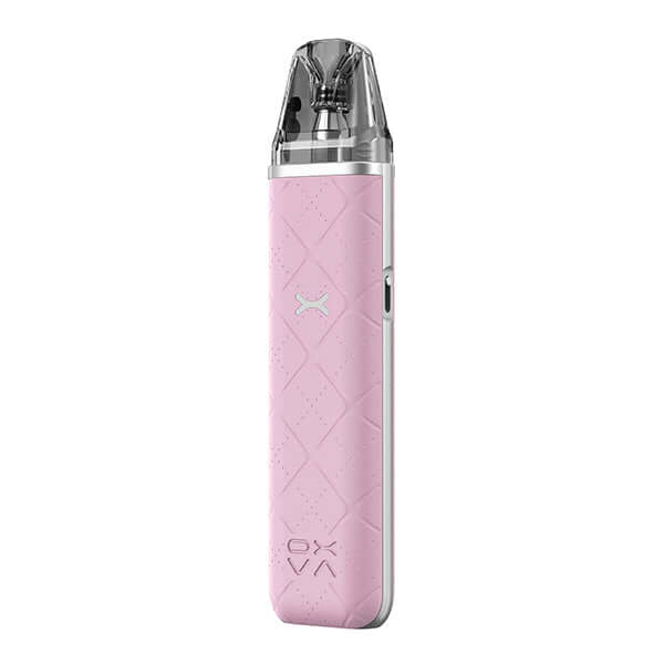 OXVA Xlim Go Pod Kit in pink, a compact pod system for MTL and RDL vaping with ergonomic design.