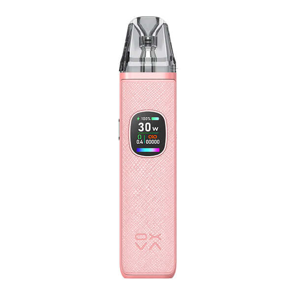 Oxva Xlim Pro 2 Pod Kit in pink, featuring a compact design and advanced display, perfect for vaping enthusiasts.