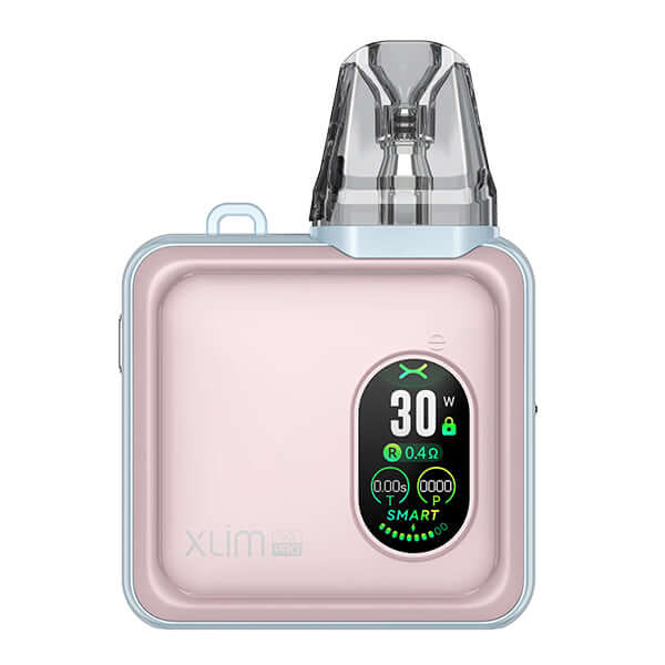 Oxva Xlim SQ Pro Kit in pink color with digital display and compact design