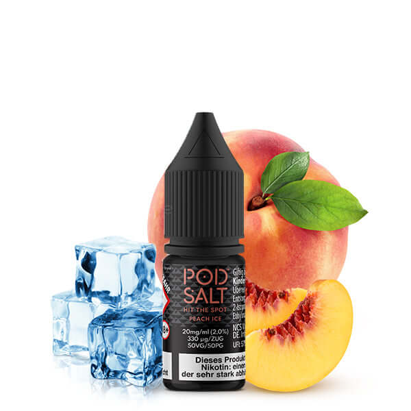 POD SALT CORE - Peach Ice Nikotinsalz Liquid 10 ml – Ersatzpods/Coils Produktfoto